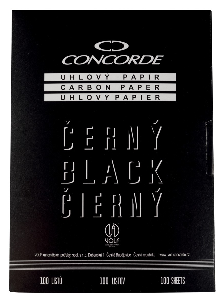 Papír uhlový Concorde 100 listů, černý