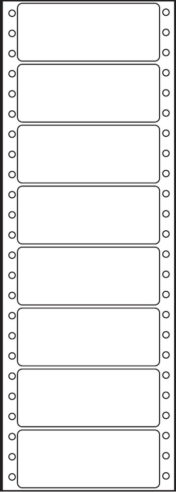 Etikety tabelační jednořadé S&K Label 89 x 36,1 bílé