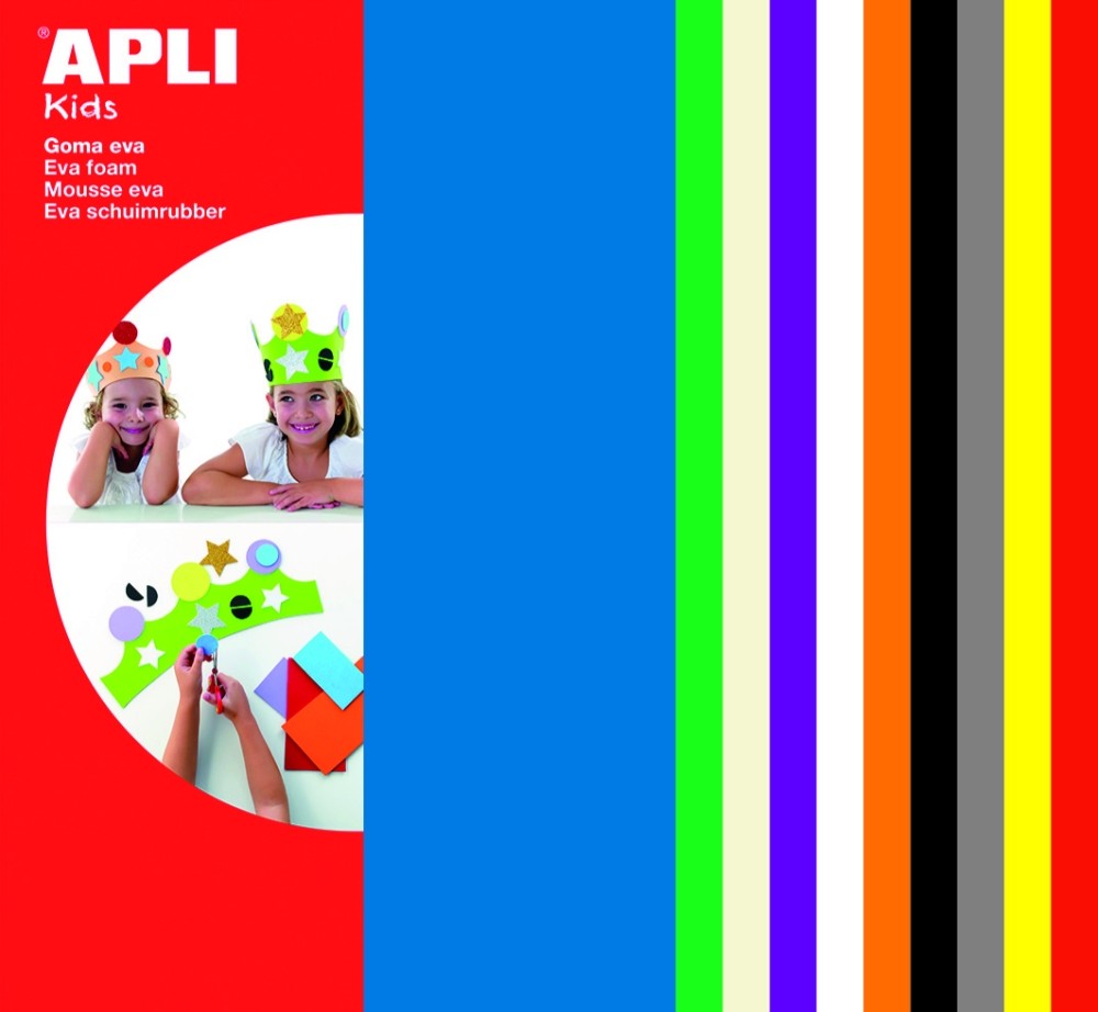 Pěnovka APLI 200x300x2 mm mix barev/10 listů