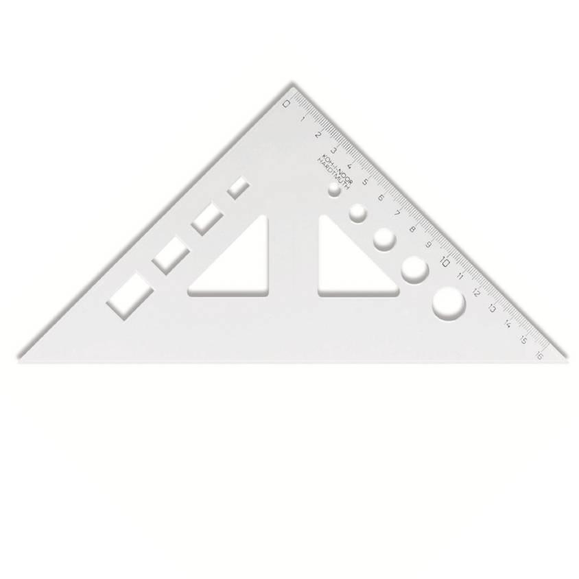 Trojúhelník 45/177 s kolmicí a výřezy KTR