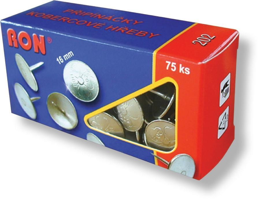 Připínáčky - kobercové hřeby 202 - průměr 16 mm, délka 15 mm