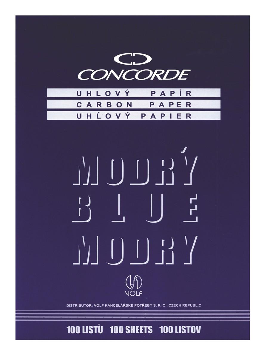Papír uhlový Concorde 100 listů, modrý