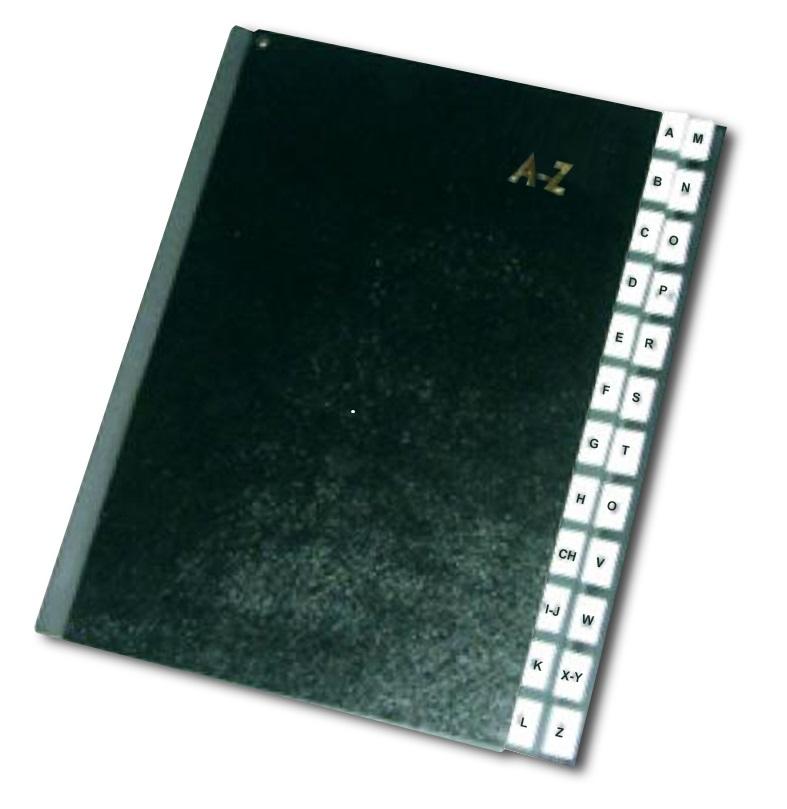 Rozdružovací kniha černá A4 abecední A-Z