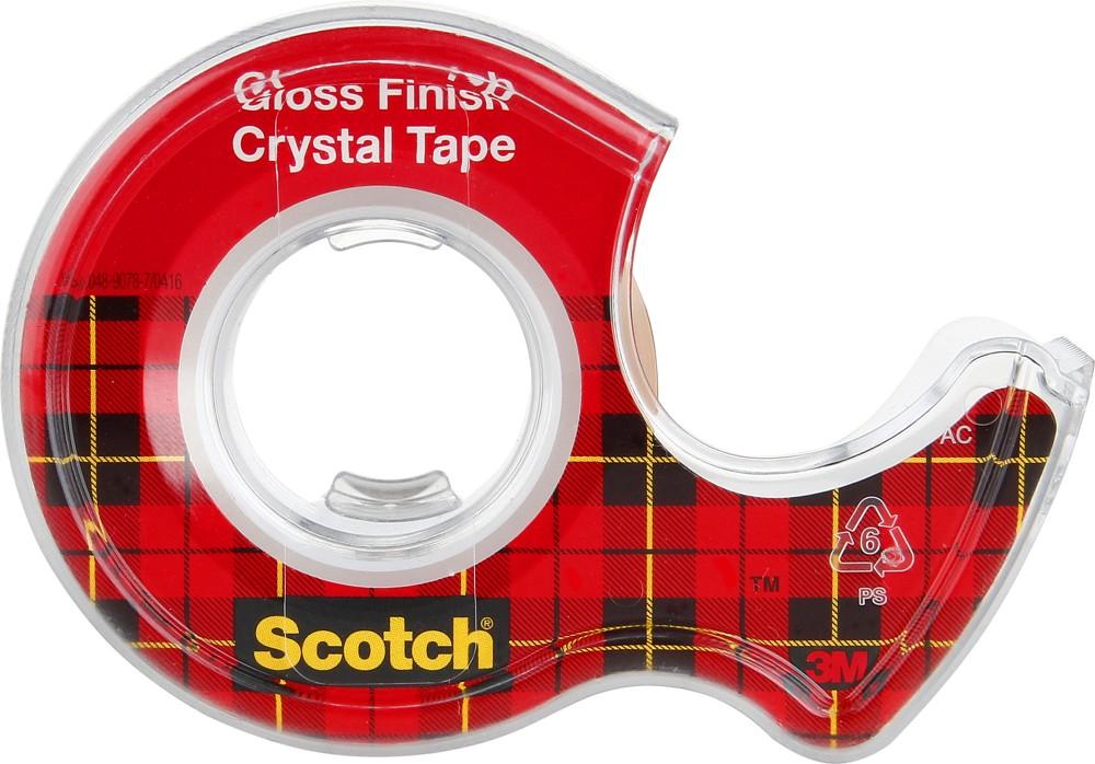 Lepicí páska s odvíječem 19 mm x 7,5 m Crystal SCOTCH