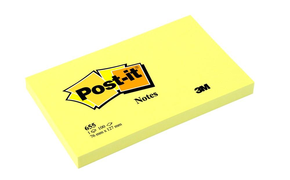 Blok samolepicí Post-it 76 x 127 mm žlutý