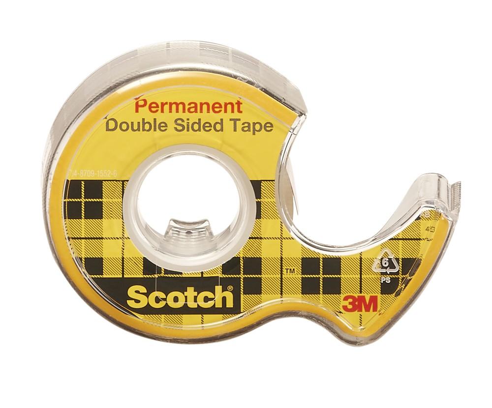 Lepicí páska oboustranná SCOTCH 12 mm x 6,3 m čirá s odvíječem