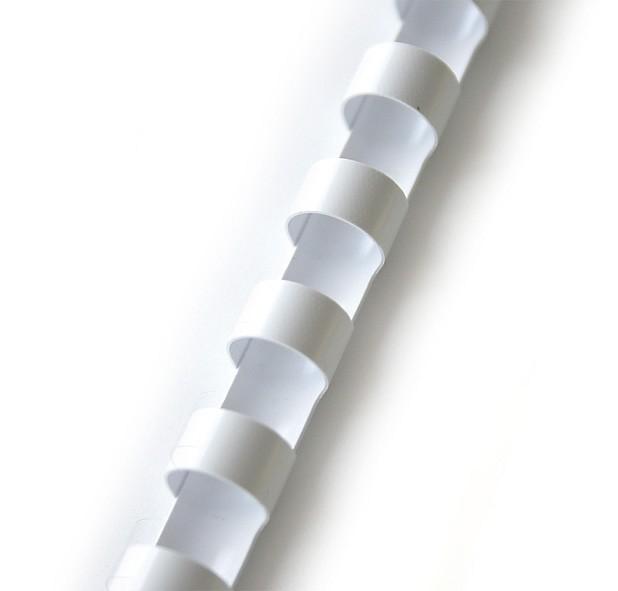 Hřbet pro kroužkovou vazbu 10 mm bílý / 100 ks