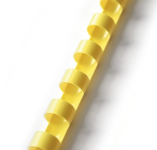 Hřbet pro kroužkovou vazbu 10 mm žlutý / 100 ks
