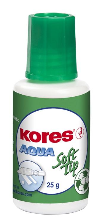 Opravný lak KORES Aqua Soft Tip 25 g s houbičkou