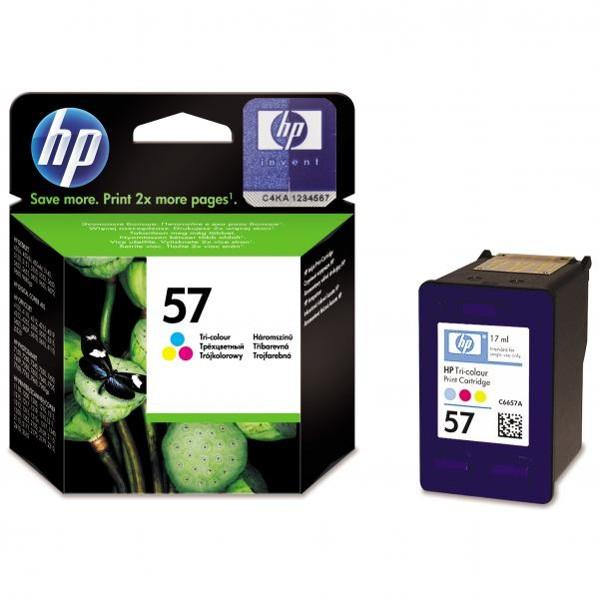 Inkoustové kazety HP C6657AE, No.57 color 19 ml, orig.
