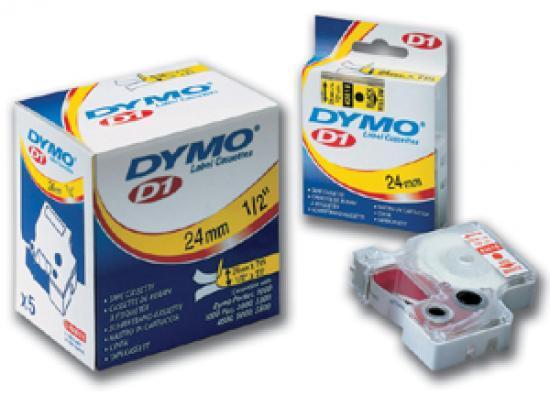 Páska DYMO D1 19mm/7m bílá na čiré