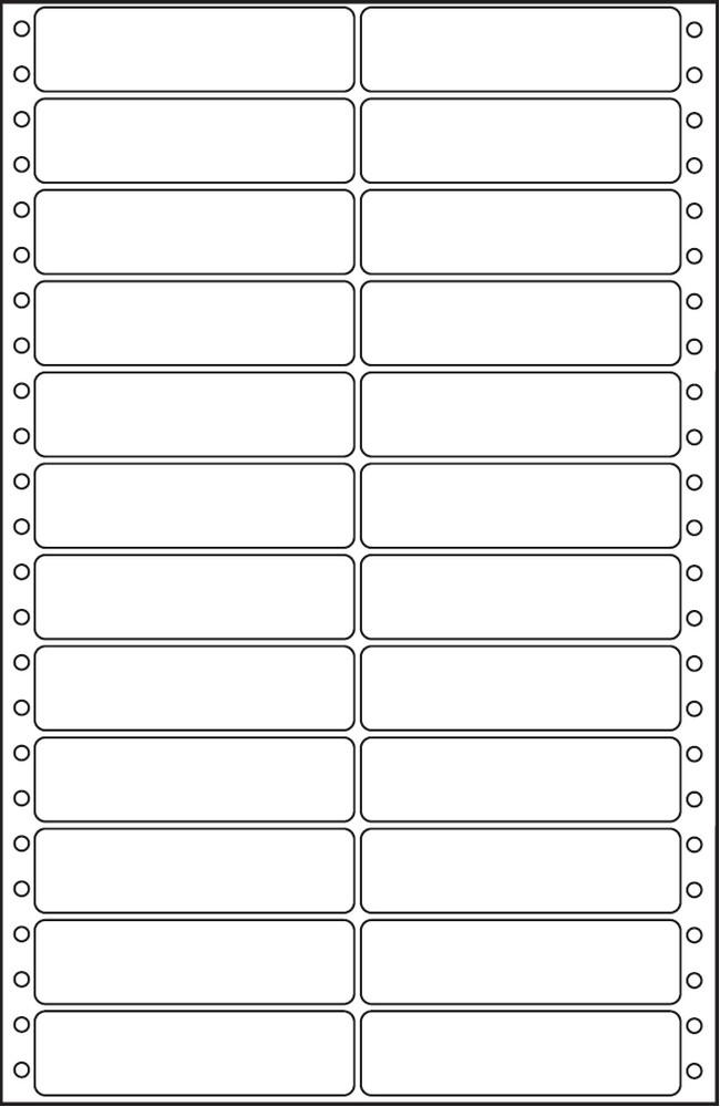 Etikety tabelační dvouřadé 90x23 bílé
