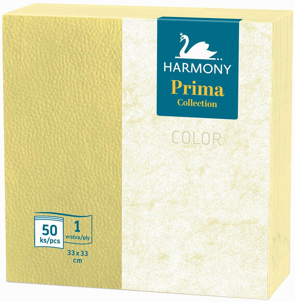 Ubrousky Harmony Color 33 x 33 cm žluté / 50 ks