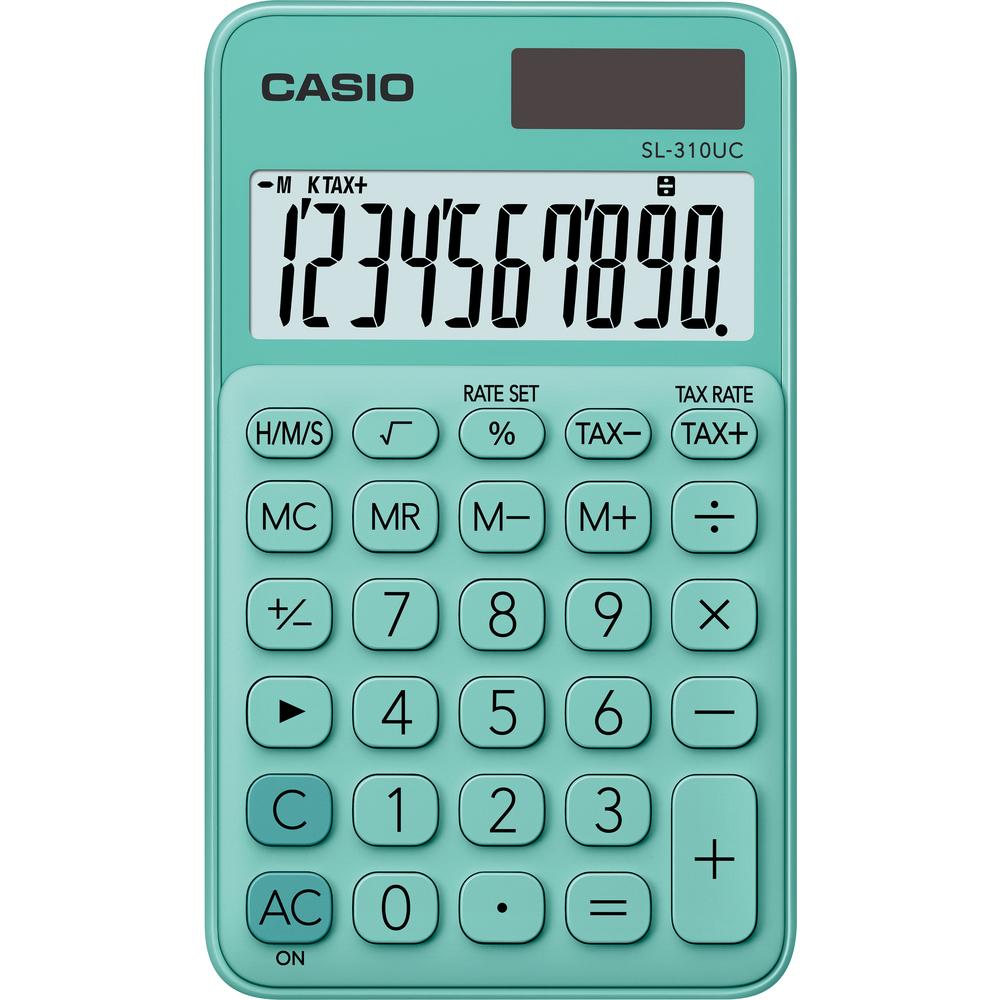 Kalkulačka Casio SL 310 UC kapesní / 10 míst zelená