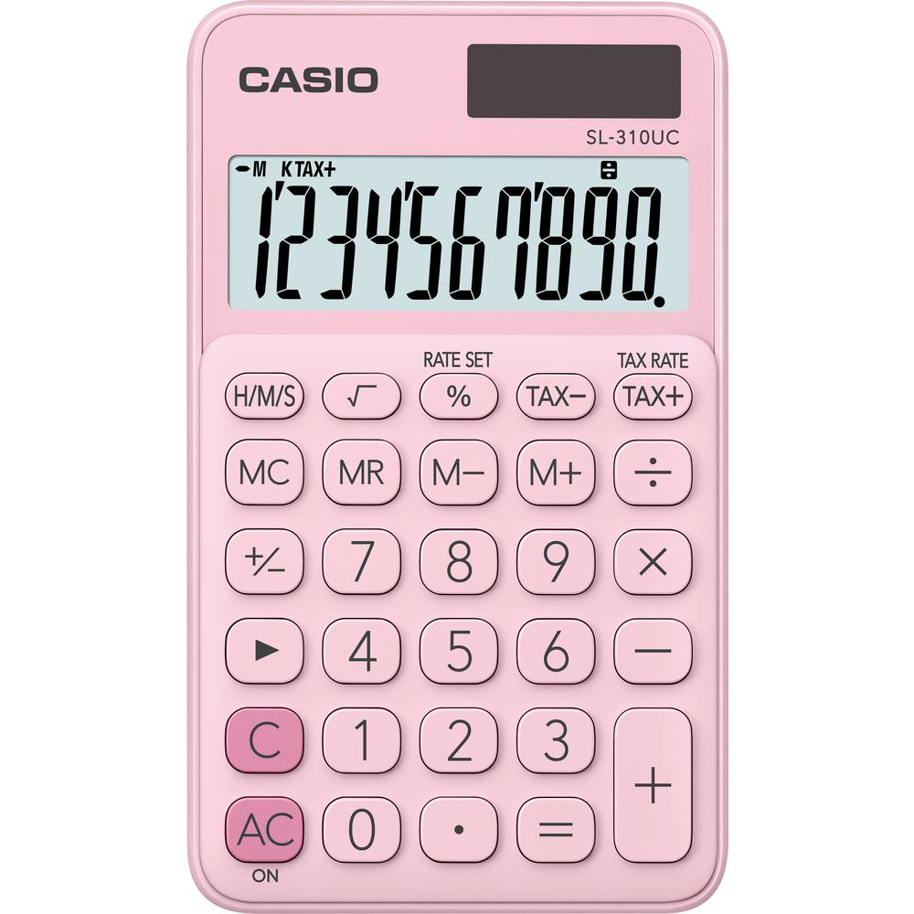 Kalkulačka Casio SL 310 UC kapesní / 10 míst růžová