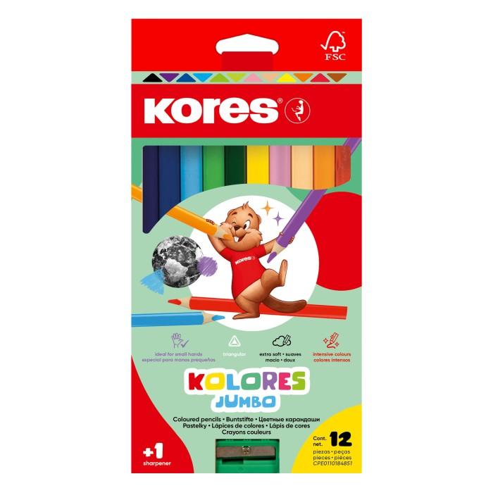 Pastelky Kolores Jumbo 12 ks + ořezávátko