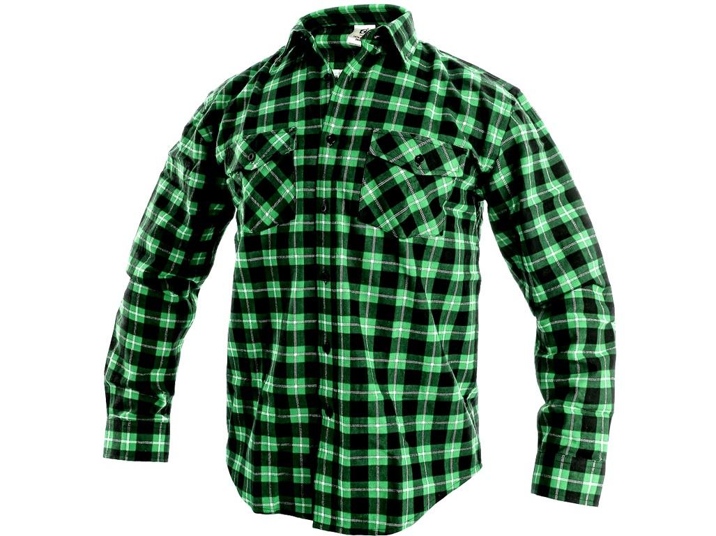 Košile TOM, pánská, flanelová, zelená vel. 43/44