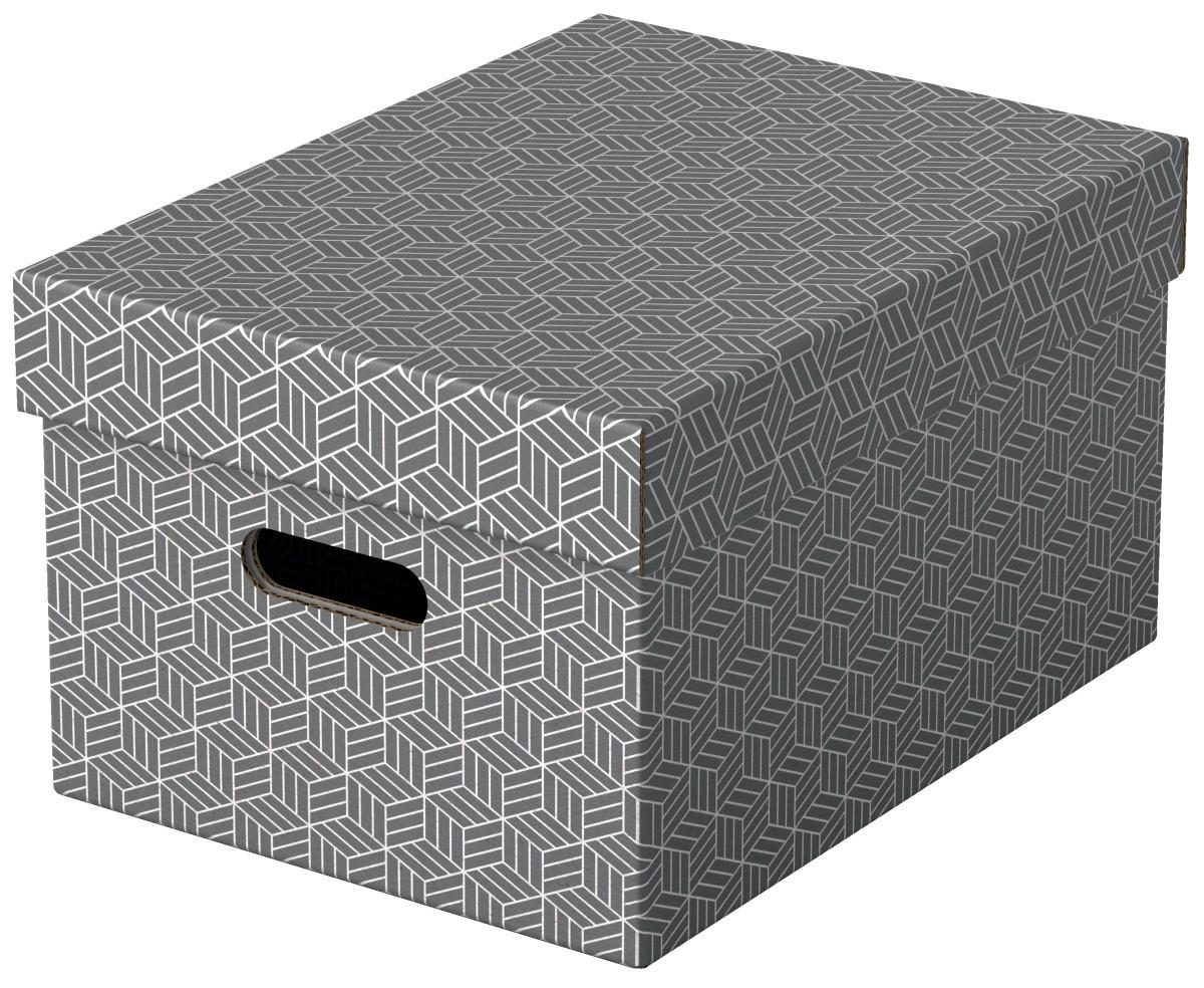 Box úložný Esselte Home střední, šedý, sada 3 ks