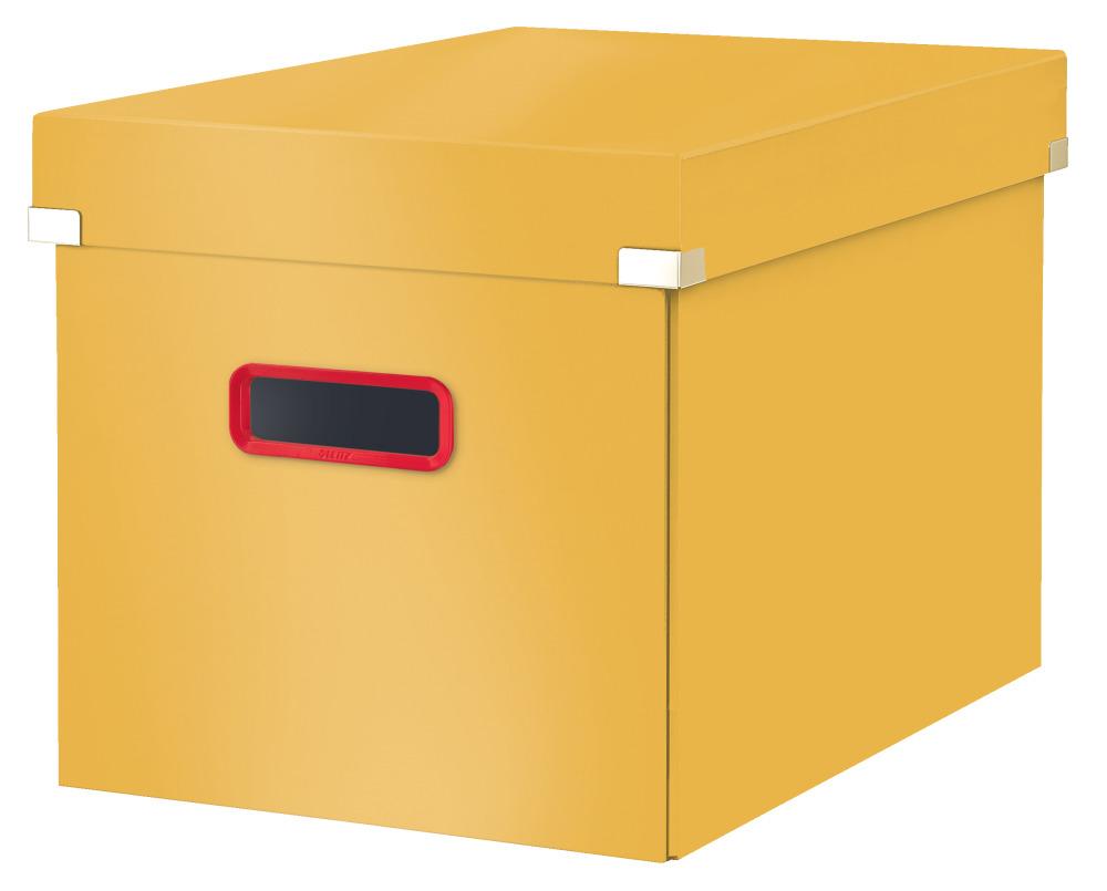 Čtvercová krabice Leitz Click&Store COSY, velikost L (A4) teplá žlutá