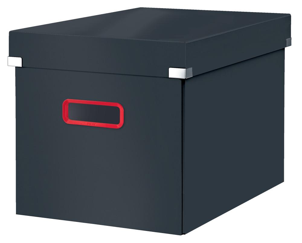 Čtvercová krabice Leitz Click&Store COSY, velikost L (A4) sametově šedá